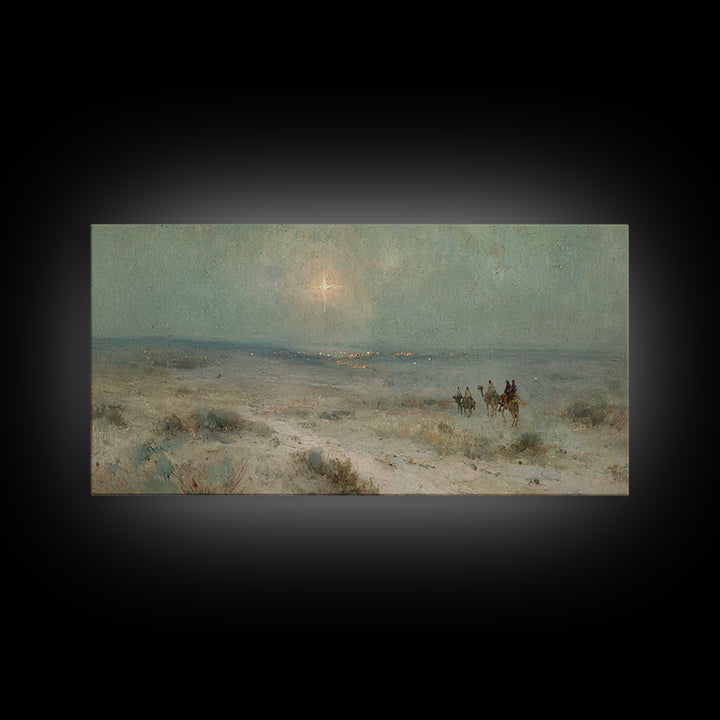 Bethlehem Light | Framed Canvas Print | Christian Art Print | Jesus Painting | Christian Wall Art | Christmas Art | Christian Art Canvas