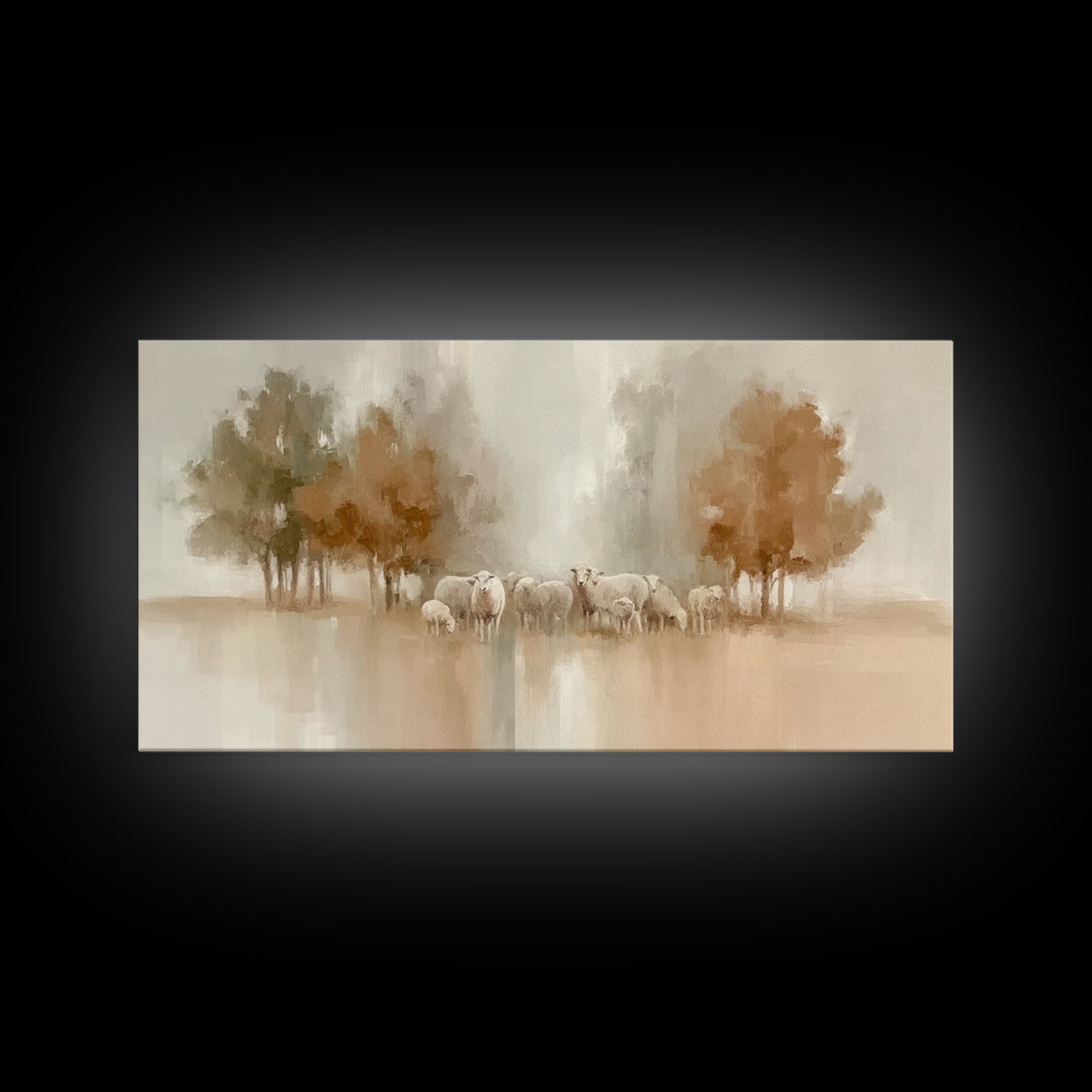 Pasture Serenity - Framed Canvas Print - Christian Art Print - Pastoral Scenery - Christian Wall Art - Subtle Christian Art