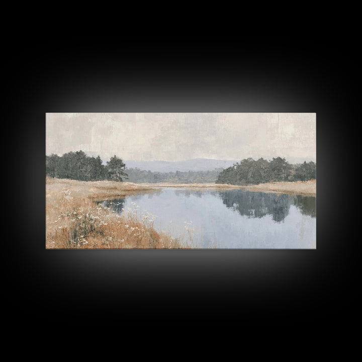 Fields Of Peace - Framed Canvas Print - Christian Art Canvas - Subtle Christian Paintings - Christian Art Print - Christian Decor
