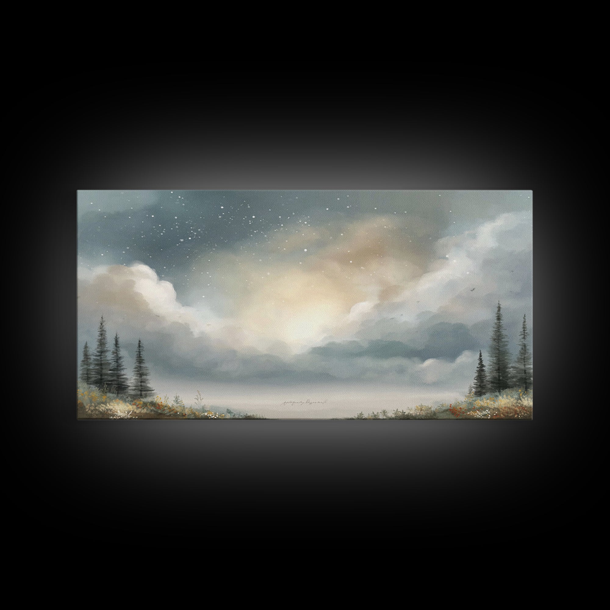 Heaven’s Horizon - Framed Canvas Print - Modern Christian Art - Christian Wall Art - Christian Art Print - Christian Gift