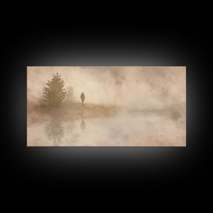 Desert Hush Reverence | Framed Canvas Print | Christian Wall Art | Subtle Christian Art | Christian Art Canvas | Jesus Painting | Christian