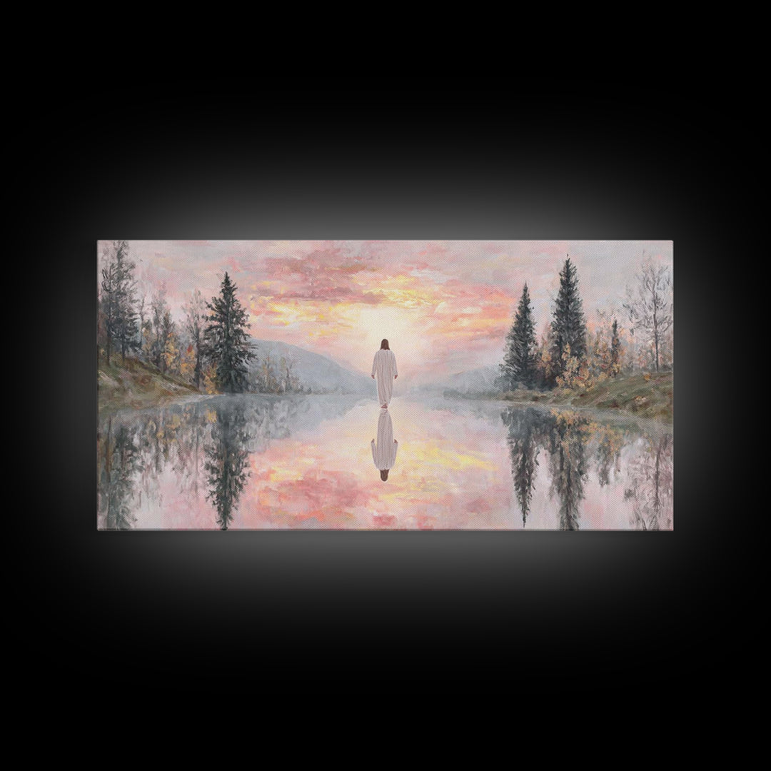 Radiant Dawn Blessing | Framed Canvas Print | Christian Wall Art | Jesus Painting | Christian Art Canvas | Christmas Art | Christian Christ