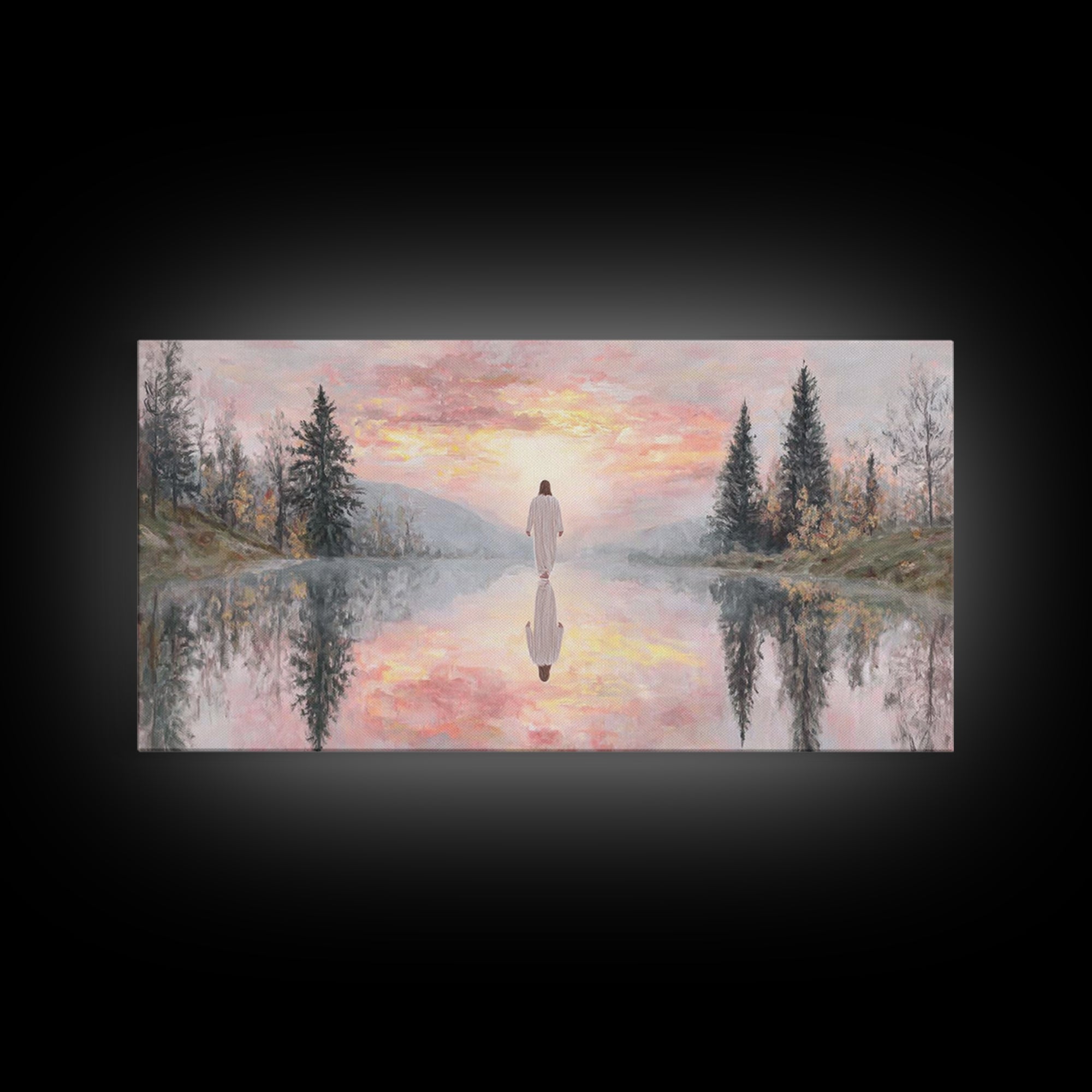 Radiant Dawn Blessing | Framed Canvas Print | Christian Wall Art | Jesus Painting | Christian Art Canvas | Christmas Art | Christian Christ