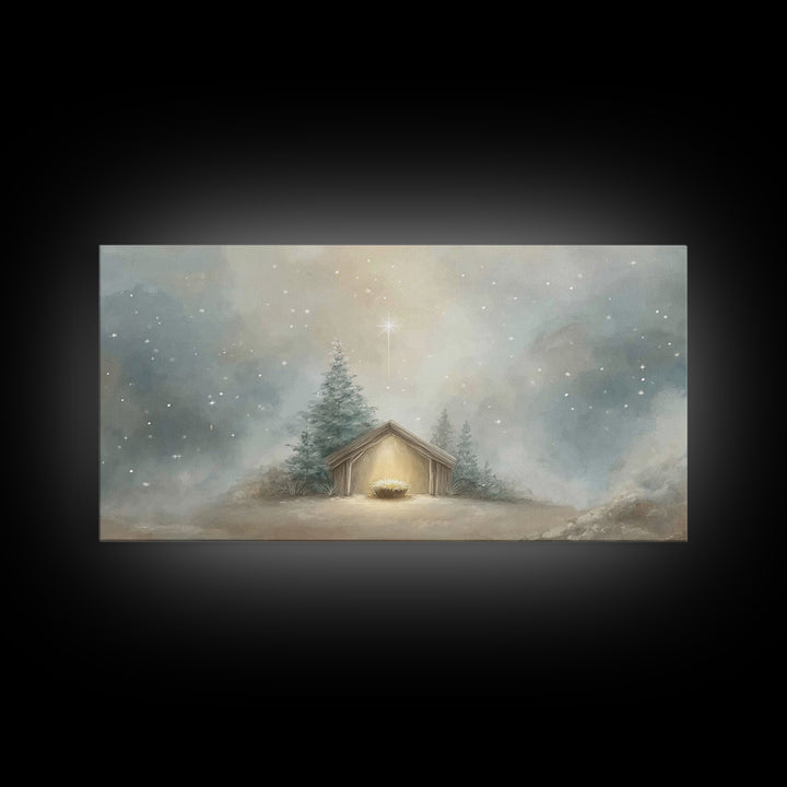 Star of Bethlehem – Framed Canvas Print – Christmas Art – Christian Wall Art – Christian Christmas Art – Christian Art Canvas – Christian D