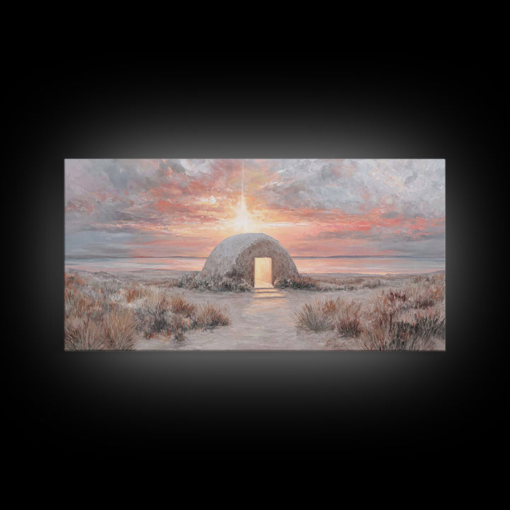 Manger Light – Framed Canvas Print – Christian Christmas Art – Christmas Wall Art – Jesus Painting – Christian Art Canvas – Christian Decor