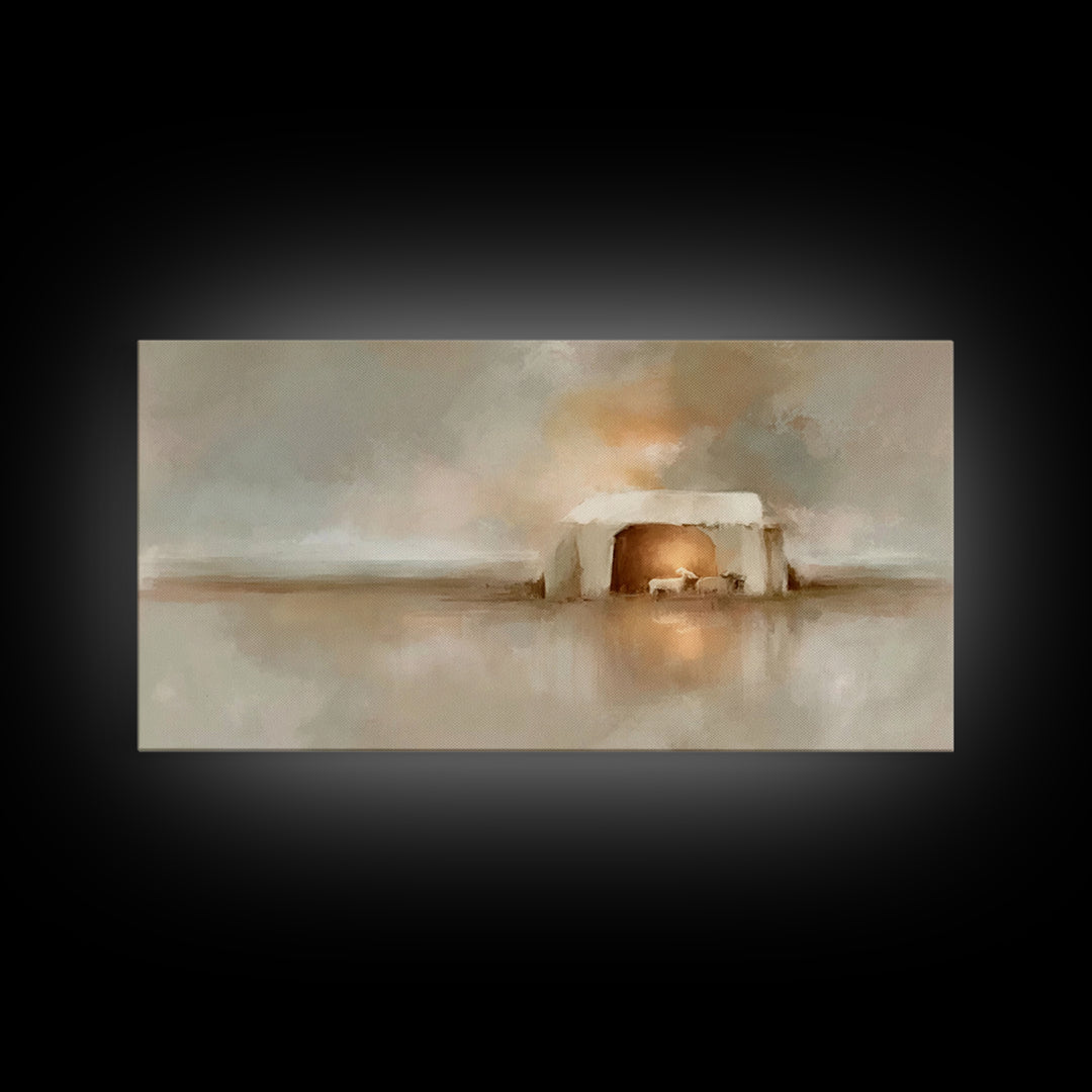 Dawn of Hope – Framed Canvas Print – Christian Wall Art – Christmas Art – Christian Art Canvas – Christian Christmas Art – Christian Decor