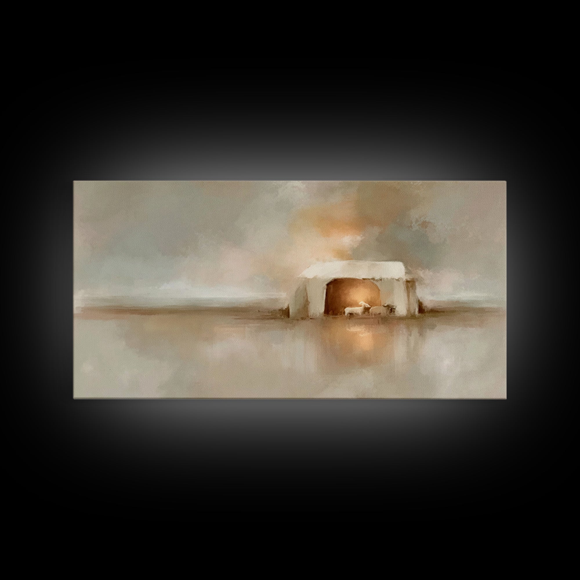 Dawn of Hope – Framed Canvas Print – Christian Wall Art – Christmas Art – Christian Art Canvas – Christian Christmas Art – Christian Decor