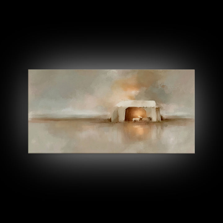 Dawn of Hope – Framed Canvas Print – Christian Wall Art – Christmas Art – Christian Art Canvas – Christian Christmas Art – Christian Decor
