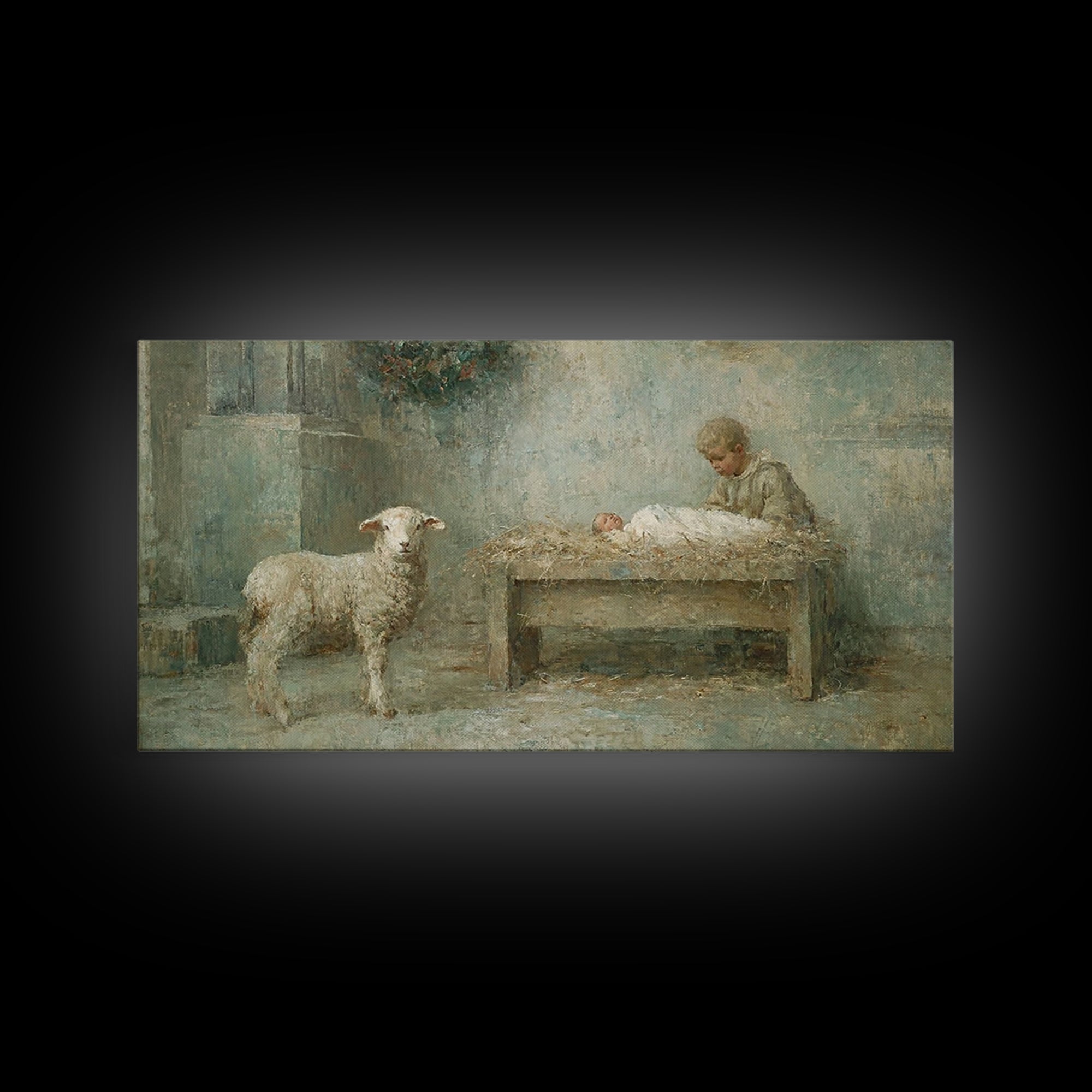 Winter Nativity – Framed Canvas Print – Christian Christmas Art – Christian Wall Art – Christmas Art – Christian Art Canvas – Christian Dec