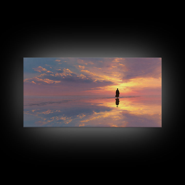 Sky Of Promise Light, Framed Canvas Print, Christian Wall Art, Christian Art Canvas, Jesus Painting, Modern Christian Art, Christian Decor