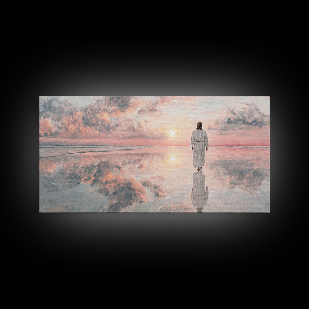 Heavenly Path – Framed Canvas Print – Christian Wall Art – Jesus Painting – Christian Art Canvas – Modern Christian Art – Christian Gift Id