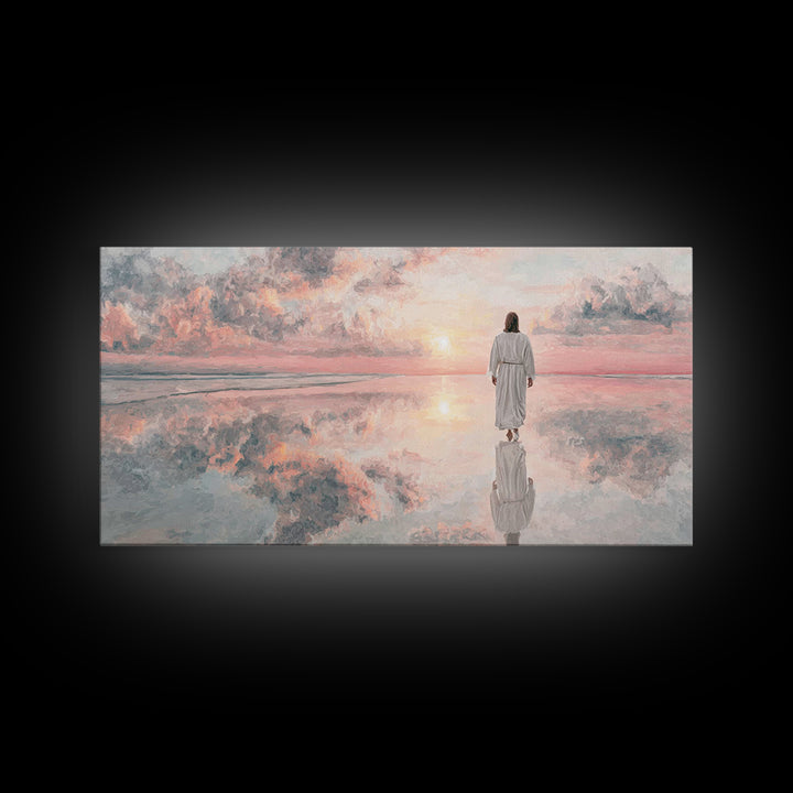 Heavenly Path – Framed Canvas Print – Christian Wall Art – Jesus Painting – Christian Art Canvas – Modern Christian Art – Christian Gift Id