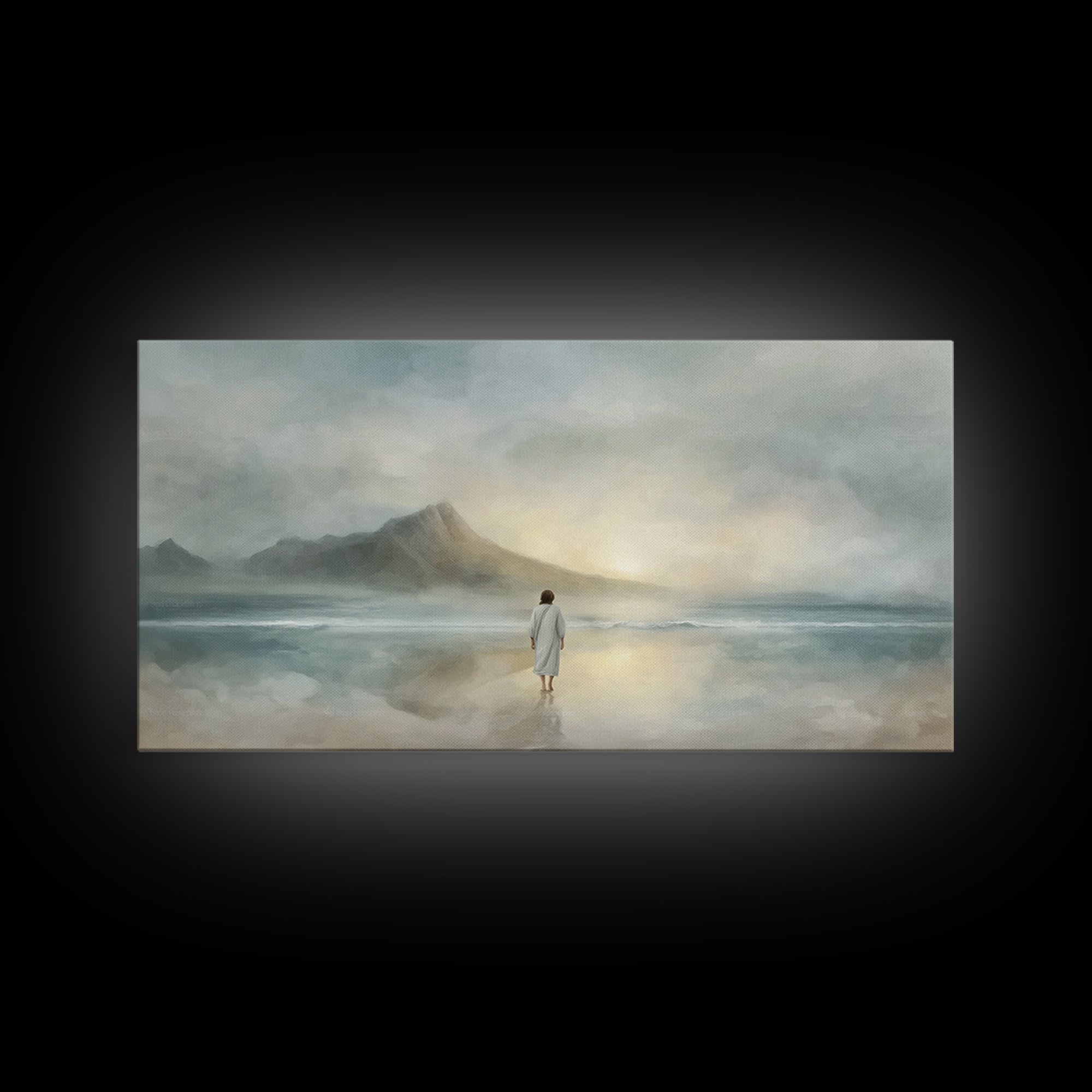 Dawn of Peace – Framed Canvas Print – Christian Art Canvas – Large Christian Painting – Subtle Christian Art – Christian Wall Art – Christi