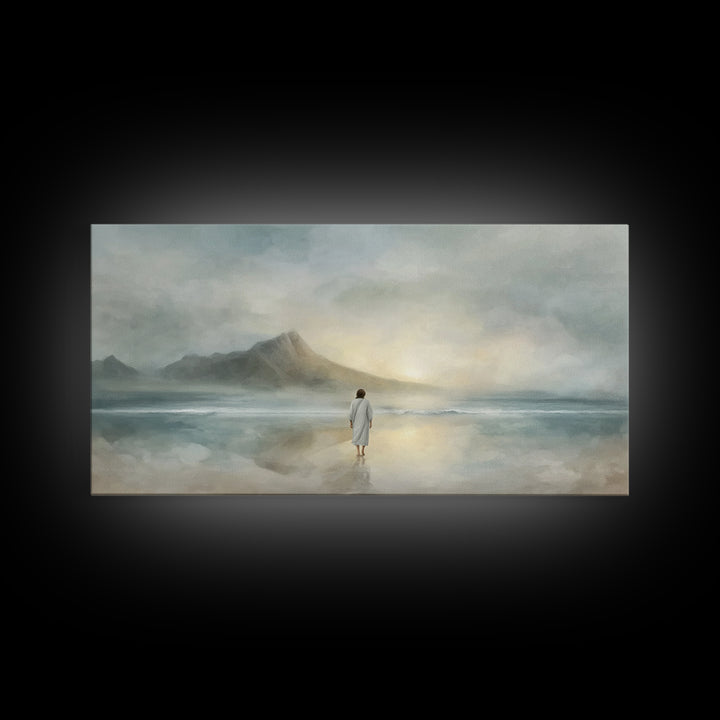 Dawn of Peace – Framed Canvas Print – Christian Art Canvas – Large Christian Painting – Subtle Christian Art – Christian Wall Art – Christi