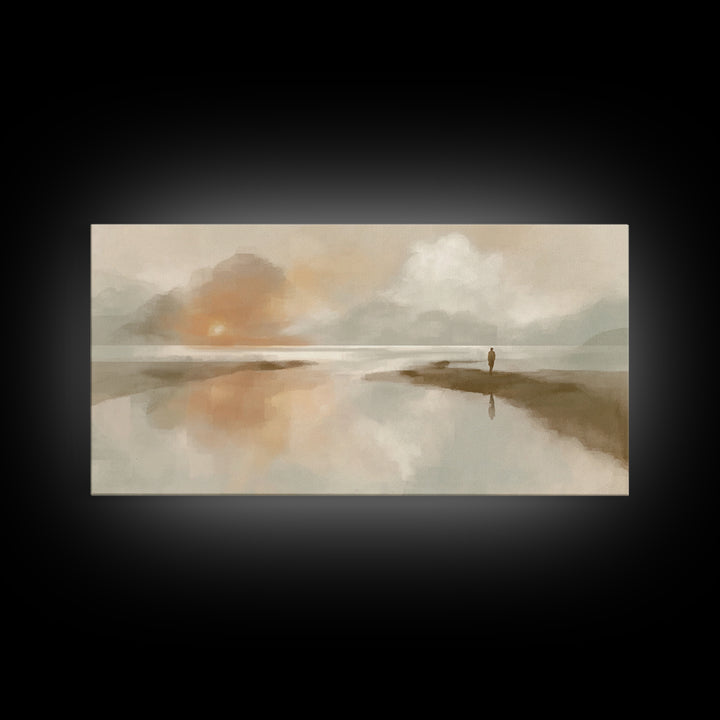 Sacred Stillness – Framed Canvas Print, Christian Wall Art, Christian Art Work, Modern Christian Art, Christian Painting, Unique Christian