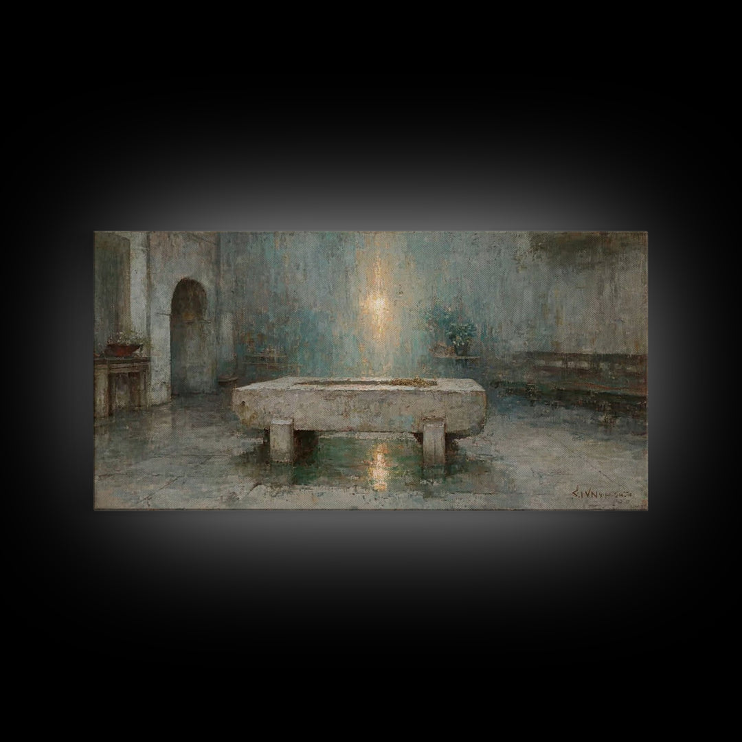 Desert Light – Framed Canvas Print | Christian Wall Art | Abstract Christian Art | Subtle Christian Paintings | Christian Art Canvas | Chri