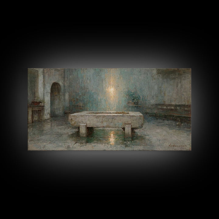 Desert Light – Framed Canvas Print | Christian Wall Art | Abstract Christian Art | Subtle Christian Paintings | Christian Art Canvas | Chri