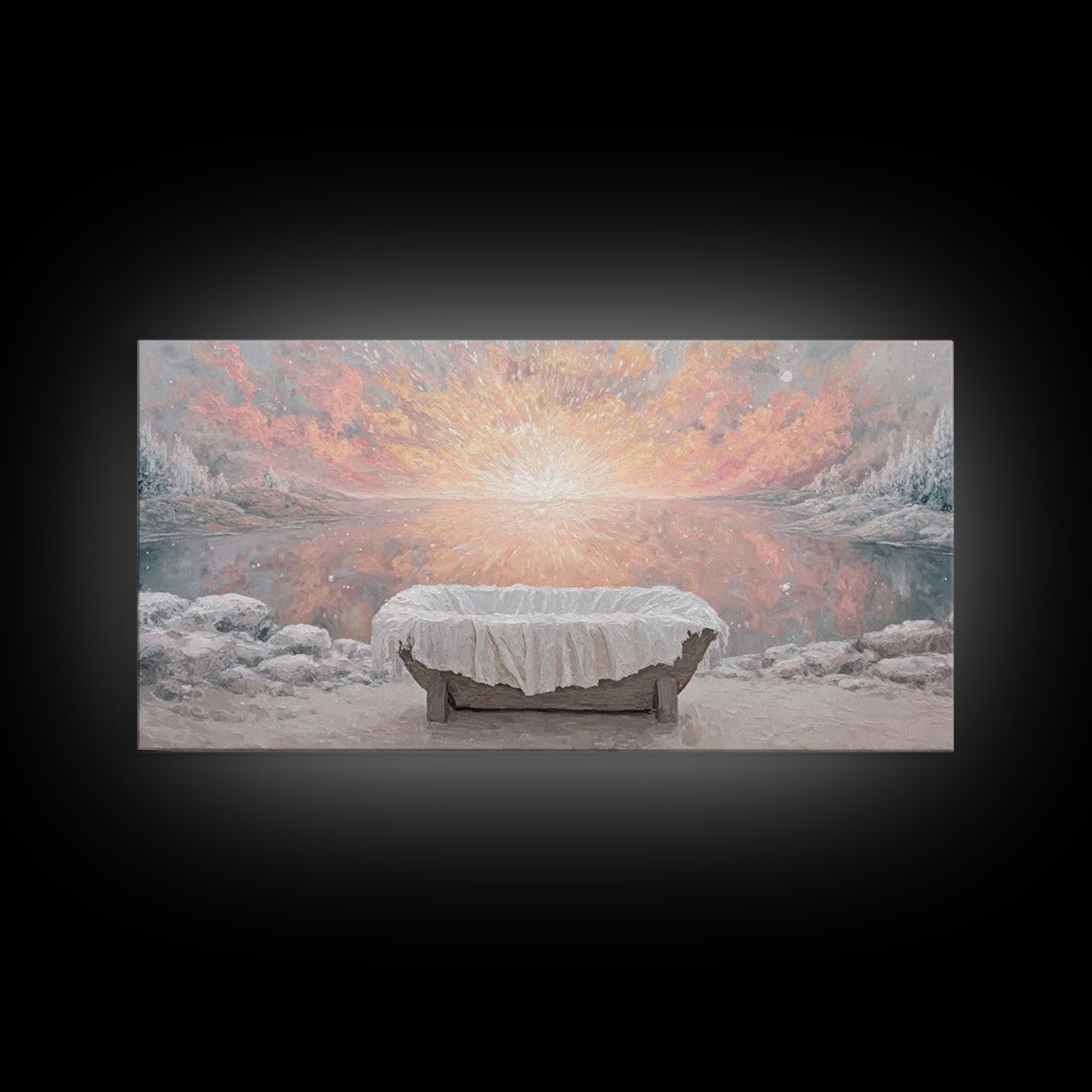 Rising Glory – Framed Canvas Print, Christian Art Work, Christian Wall Art, Modern Christian Art, Christian Decoration, Christian Art Canva