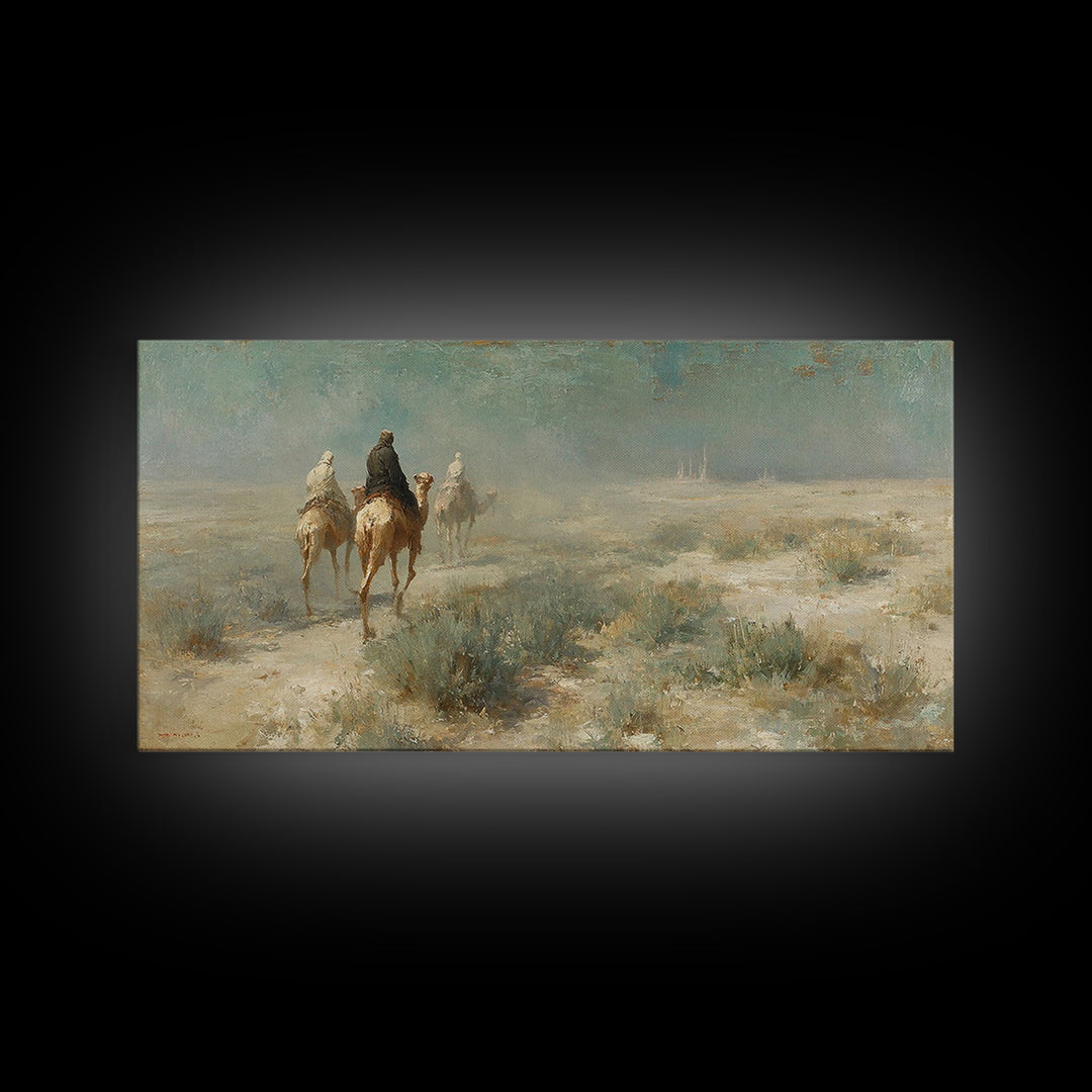 Journey Through Silence | Framed Canvas Print | Christian Art Canvas | Christian Wall Art | Vintage Christian Art | Christmas Art | Christi