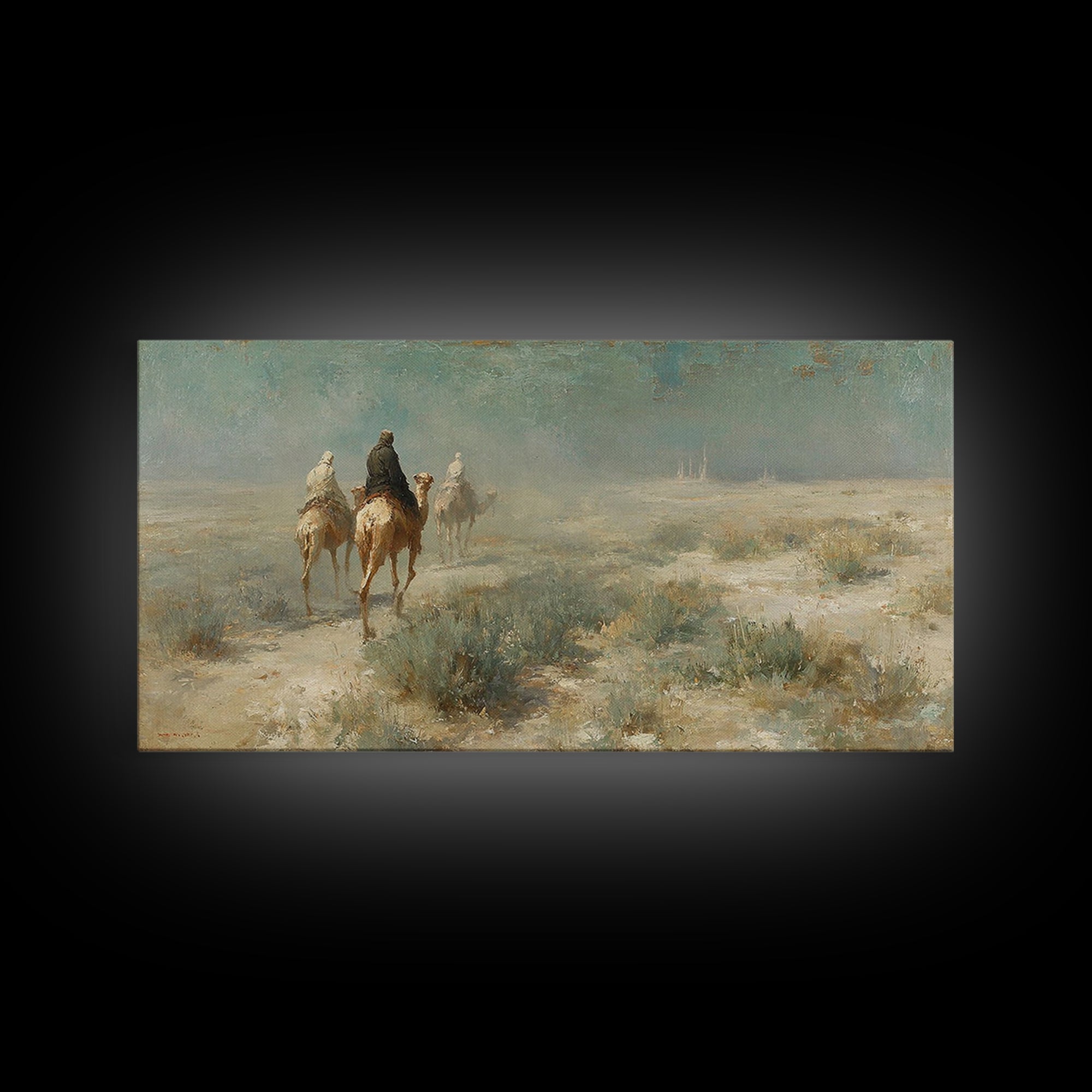 Journey Through Silence | Framed Canvas Print | Christian Art Canvas | Christian Wall Art | Vintage Christian Art | Christmas Art | Christi