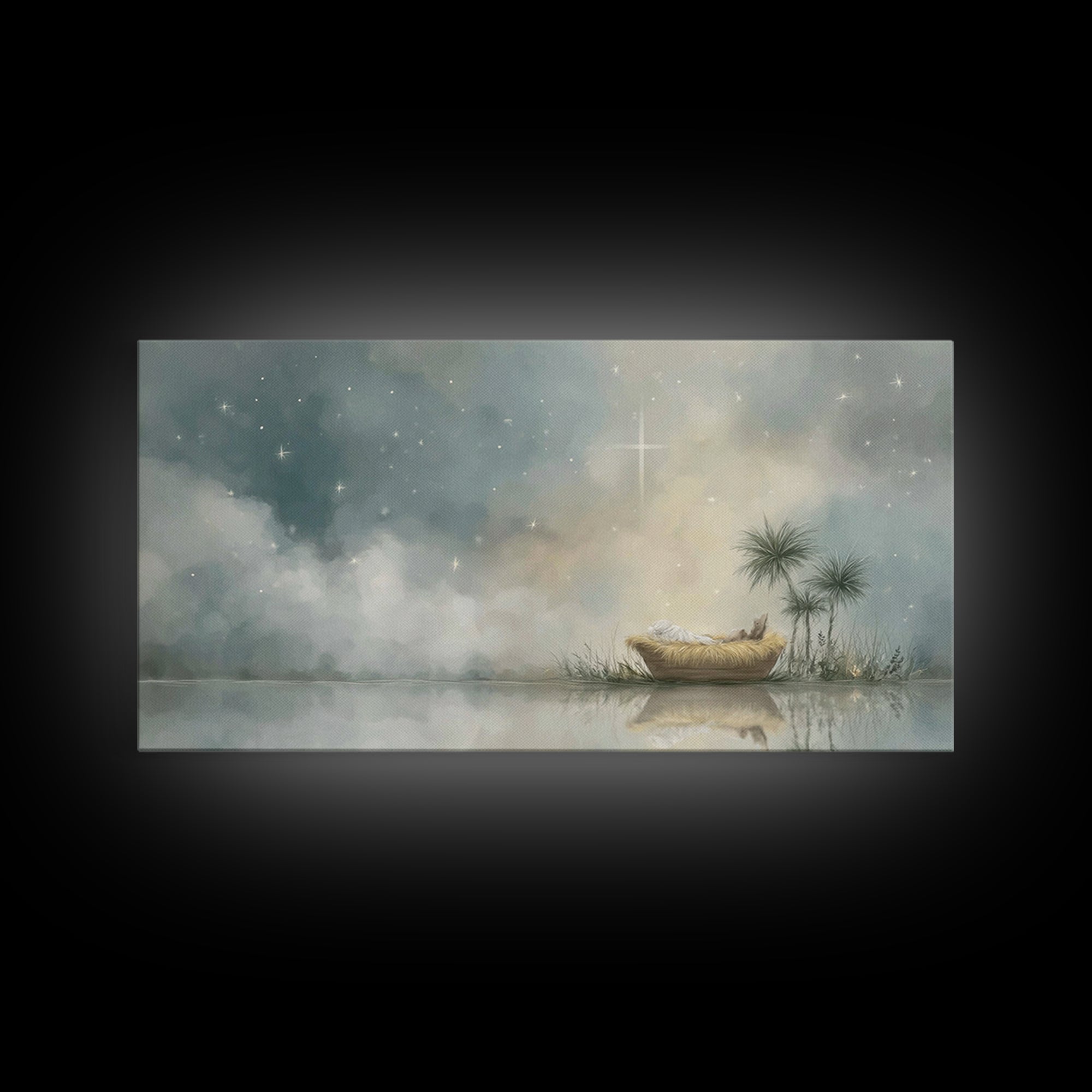 Starborn Peace – Framed Canvas Print – Christian Christmas Art – Christmas Art Framed – Jesus Christmas Art – Christian Decor – Christian C