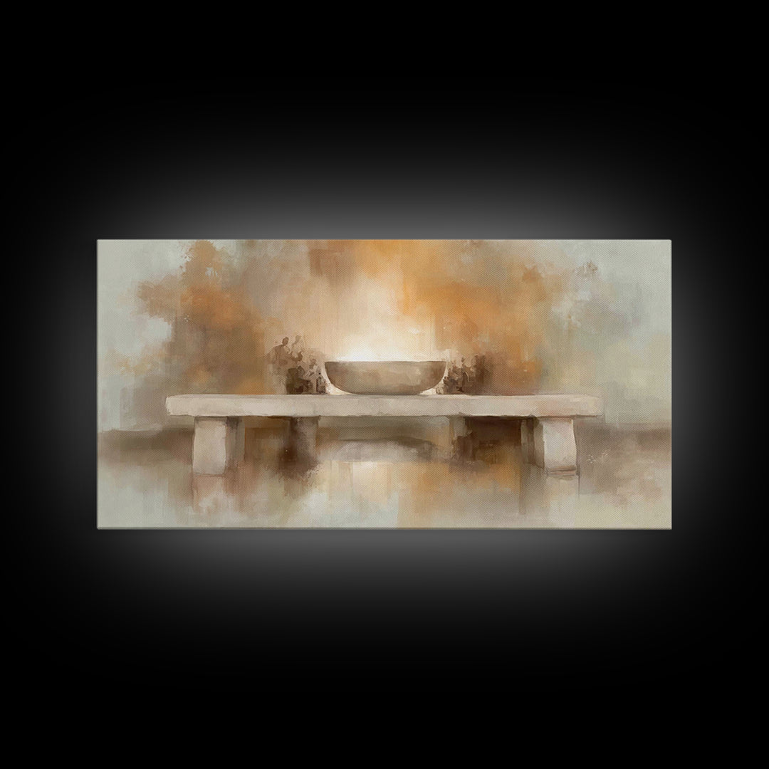 Altar Of Light – Framed Canvas Print – Christian Wall Art – Christian Art Canvas – Christian Christmas Art – Christian Decor