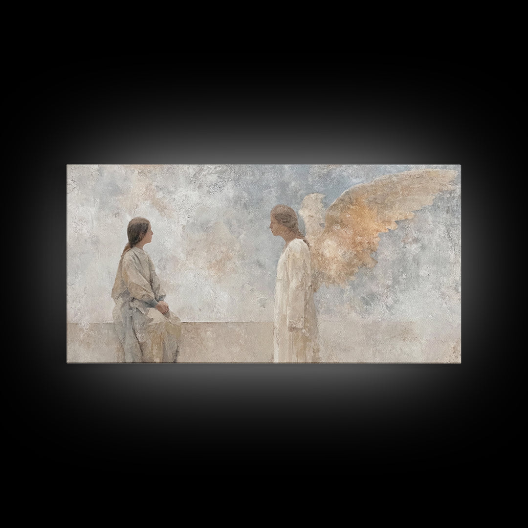 Dawn Of Grace – Framed Canvas Print – Christian Art Print – Minimalist Christian Art – Christian Wall Art – Christmas Art