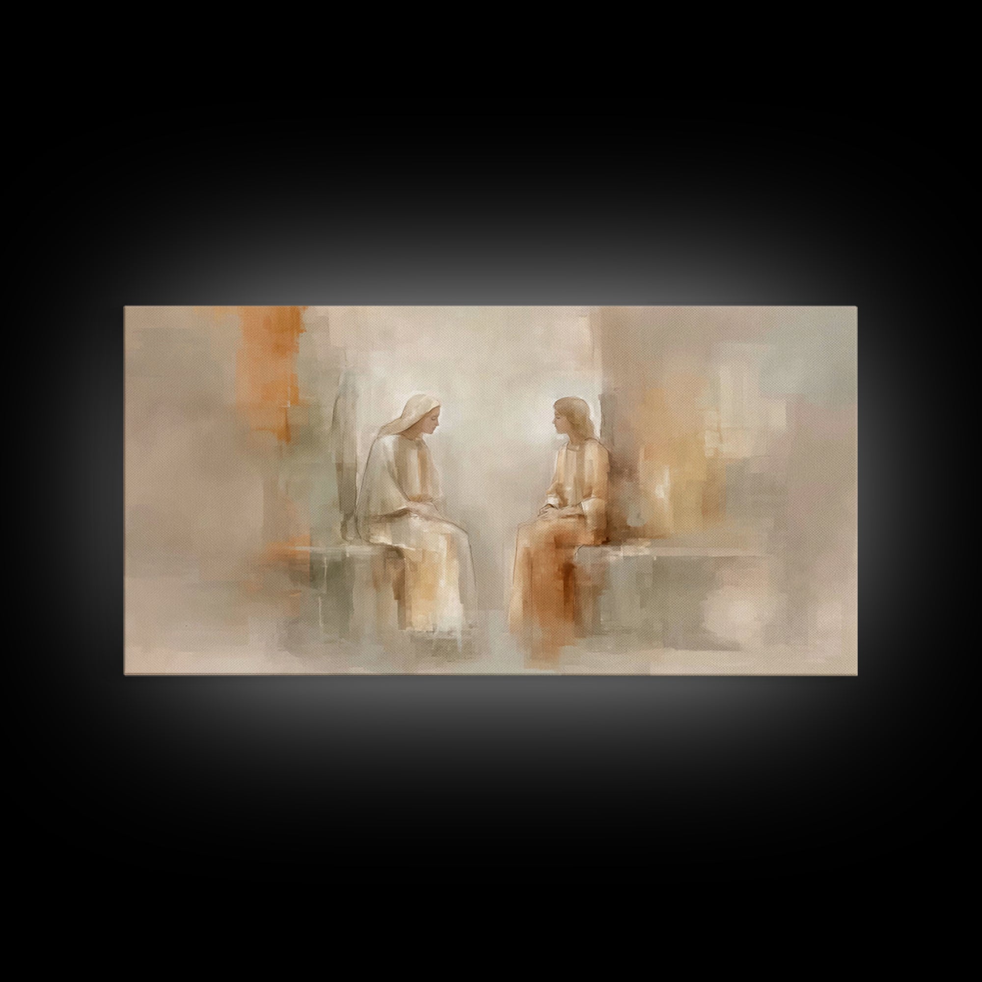 Quiet Revelation – Framed Canvas Print – Minimalist Christian Art – Christian Art Print – Subtle Christian Paintings – Christian Wall Art –