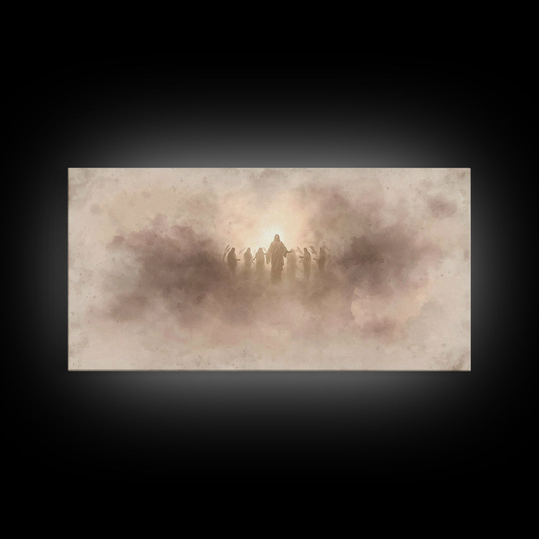 Eternal Light – Framed Canvas Print – Christian Art Painting – Christian Wall Art – Jesus Painting Canvas – Moody Christian Art – Christian
