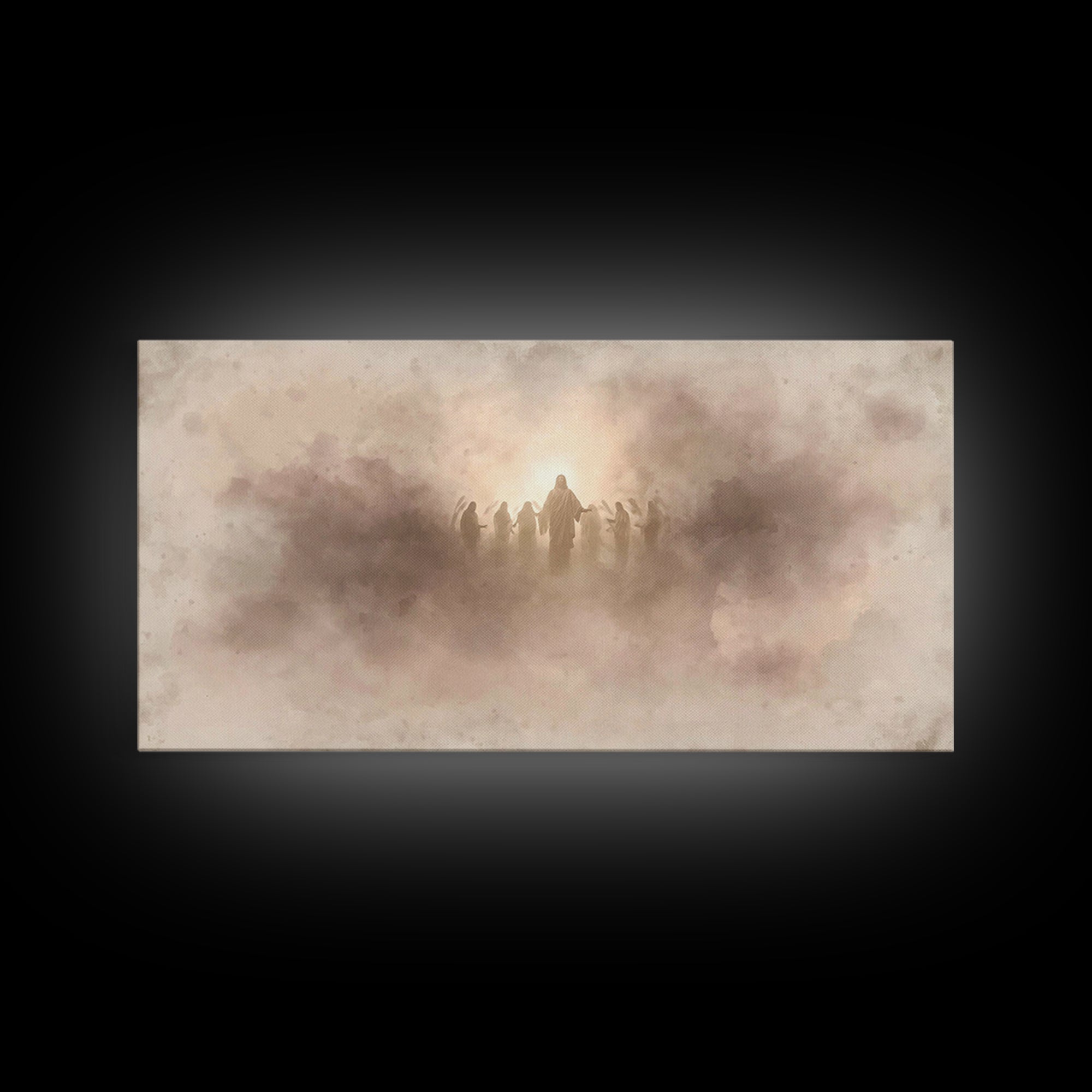 Eternal Light – Framed Canvas Print – Christian Art Painting – Christian Wall Art – Jesus Painting Canvas – Moody Christian Art – Christian