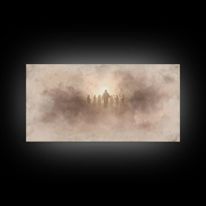 Eternal Light – Framed Canvas Print – Christian Art Painting – Christian Wall Art – Jesus Painting Canvas – Moody Christian Art – Christian