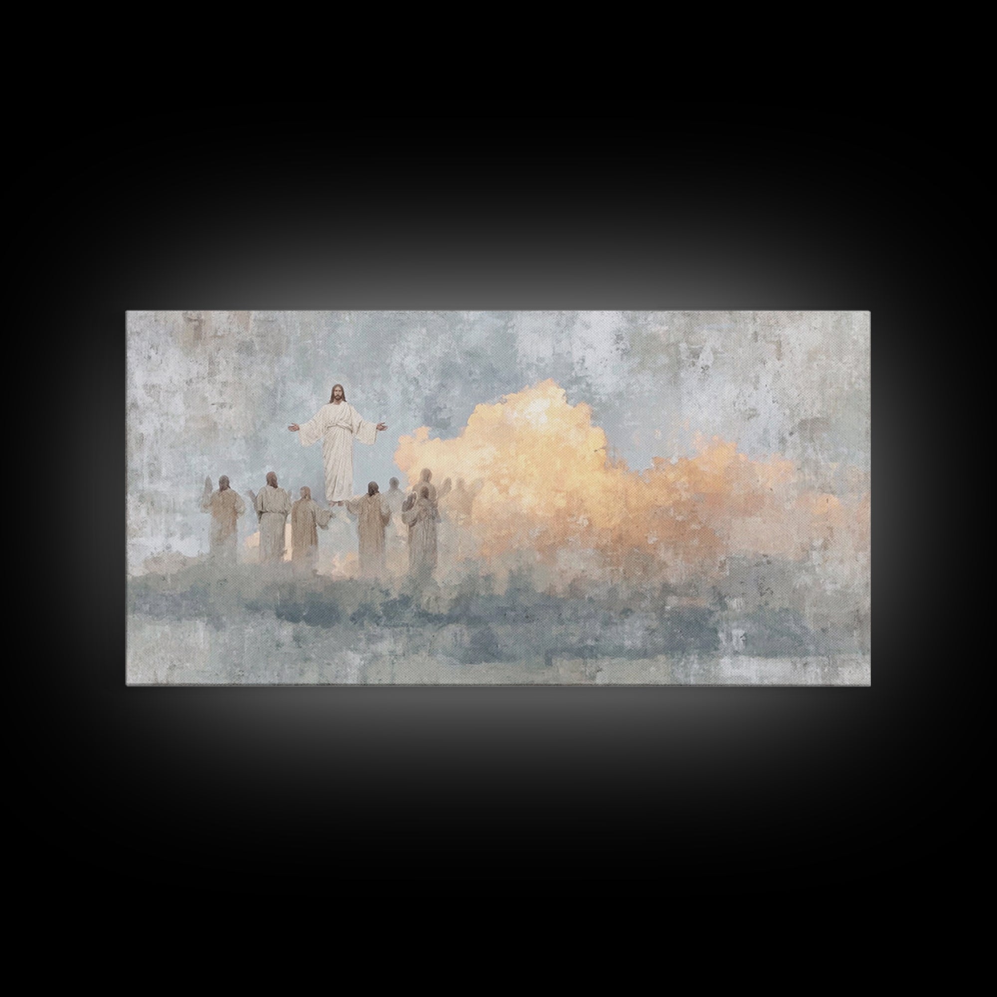 Risen Glory | Framed Canvas Print | Jesus Painting | Christian Wall Art | Christian Art Canvas | Modern Christian Painting | Christian Chri