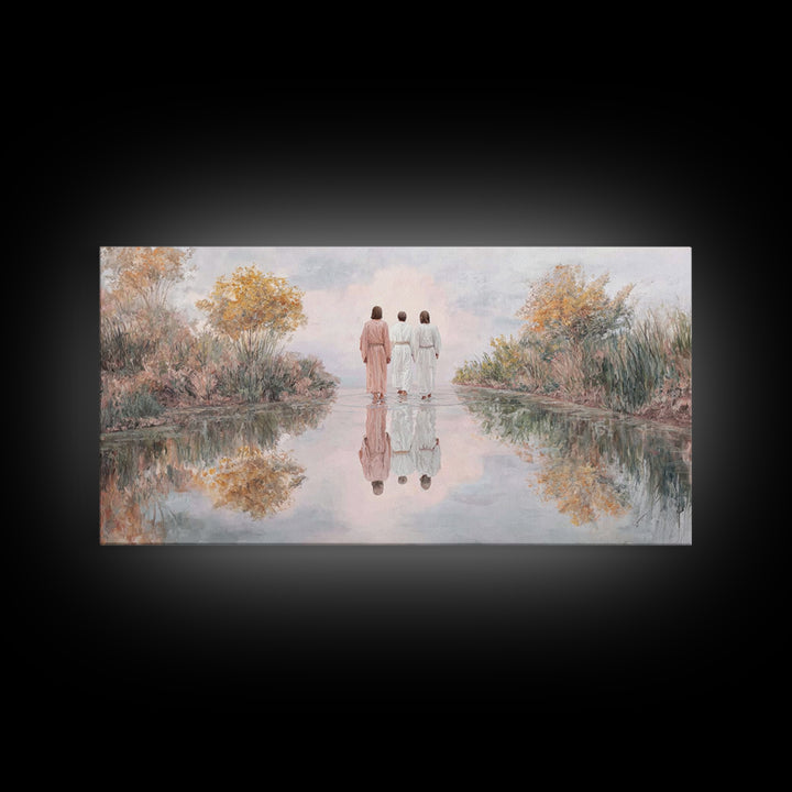 Walk Of Faith | Framed Canvas Print | Christian Art Canvas | Jesus Painting | Christian Gift Ideas | Christian Wall Art | Modern Christian