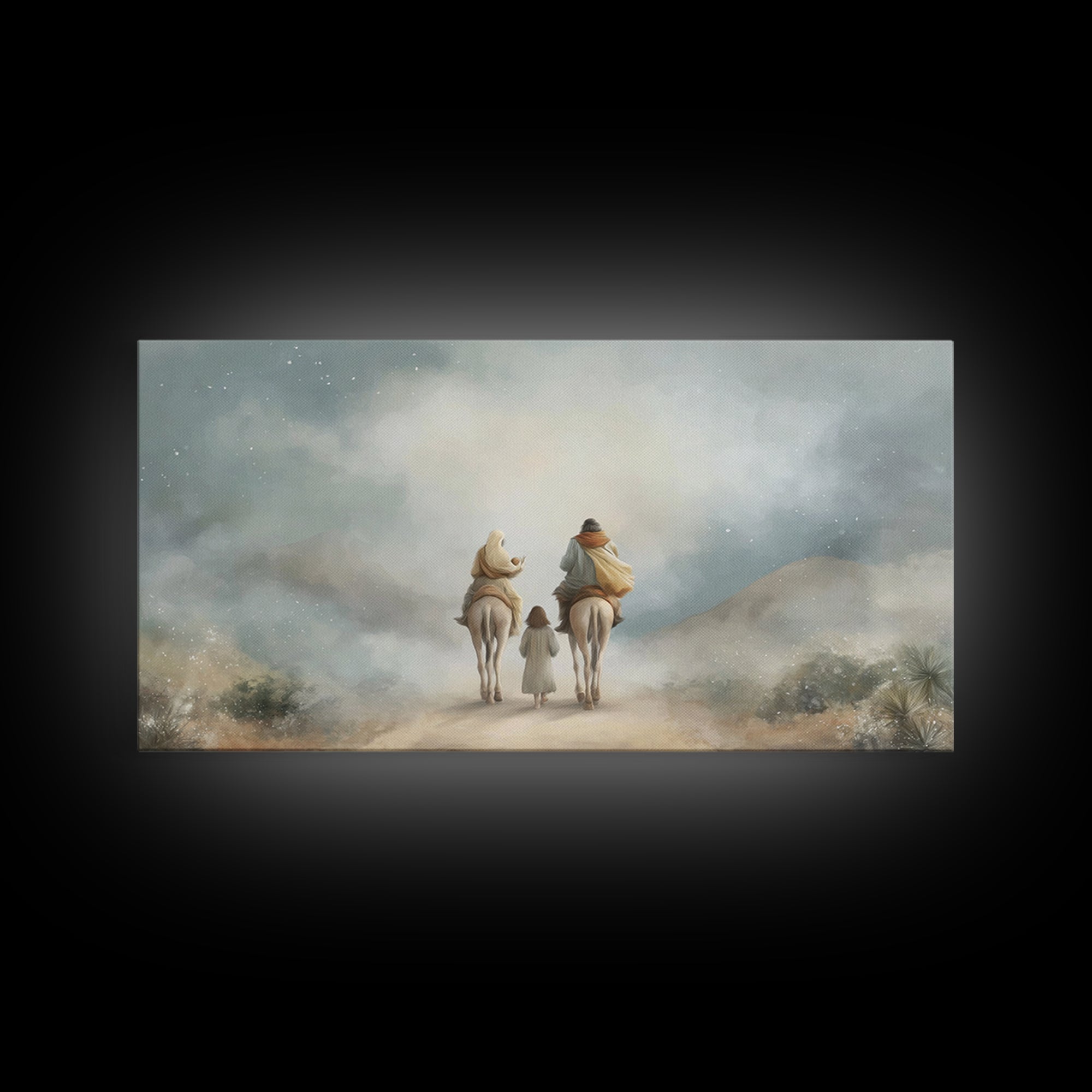 Sacred Ascent – Framed Canvas Print – Christian Art – Christian Art Prints – Christmas Canvas Wall Art – Christian Wall Art – Jesus Christm