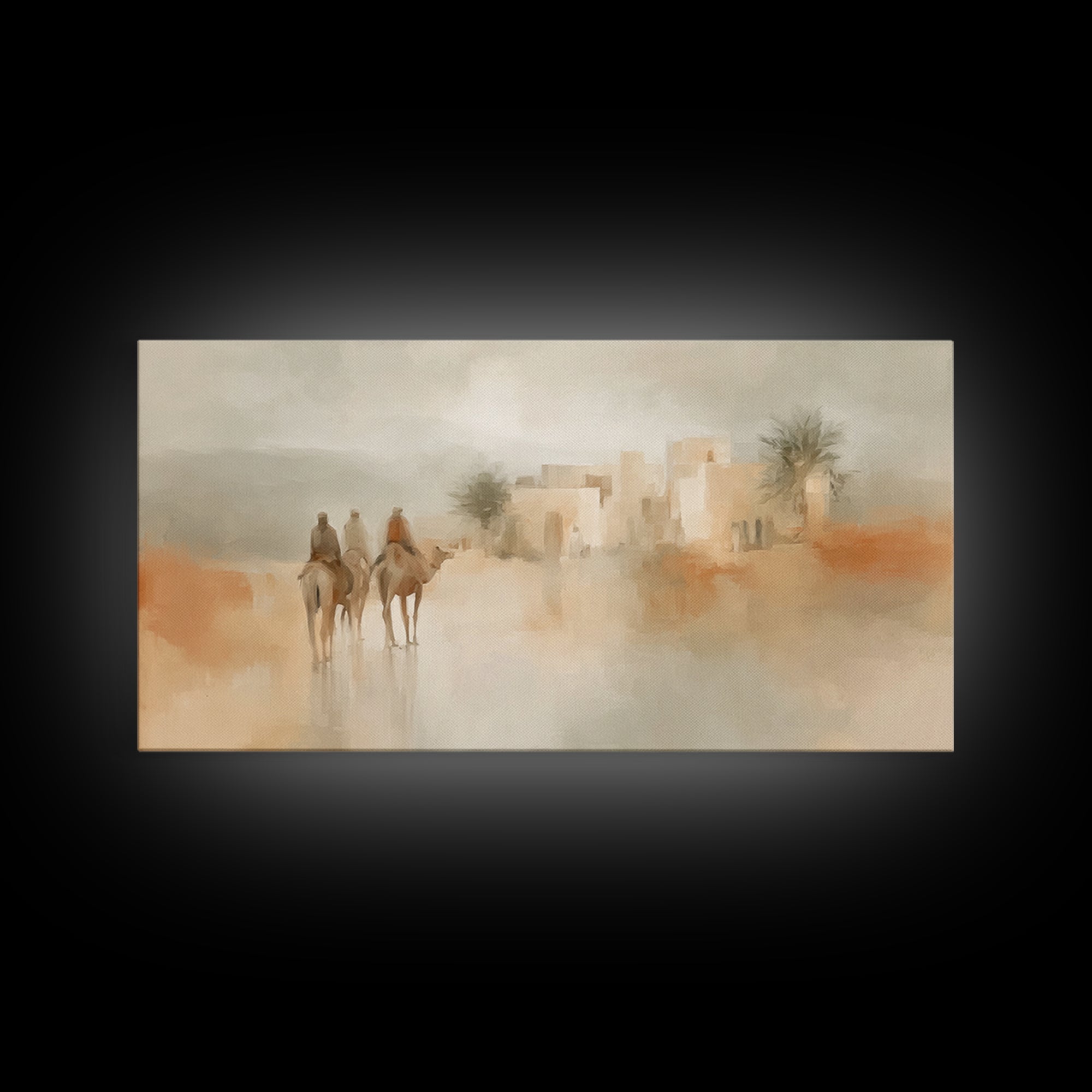Humble Arrival – Framed Canvas Print – Christian Art Canvas – Christian Painting – Christmas Art – Christian Christmas Decor – Christian Wa