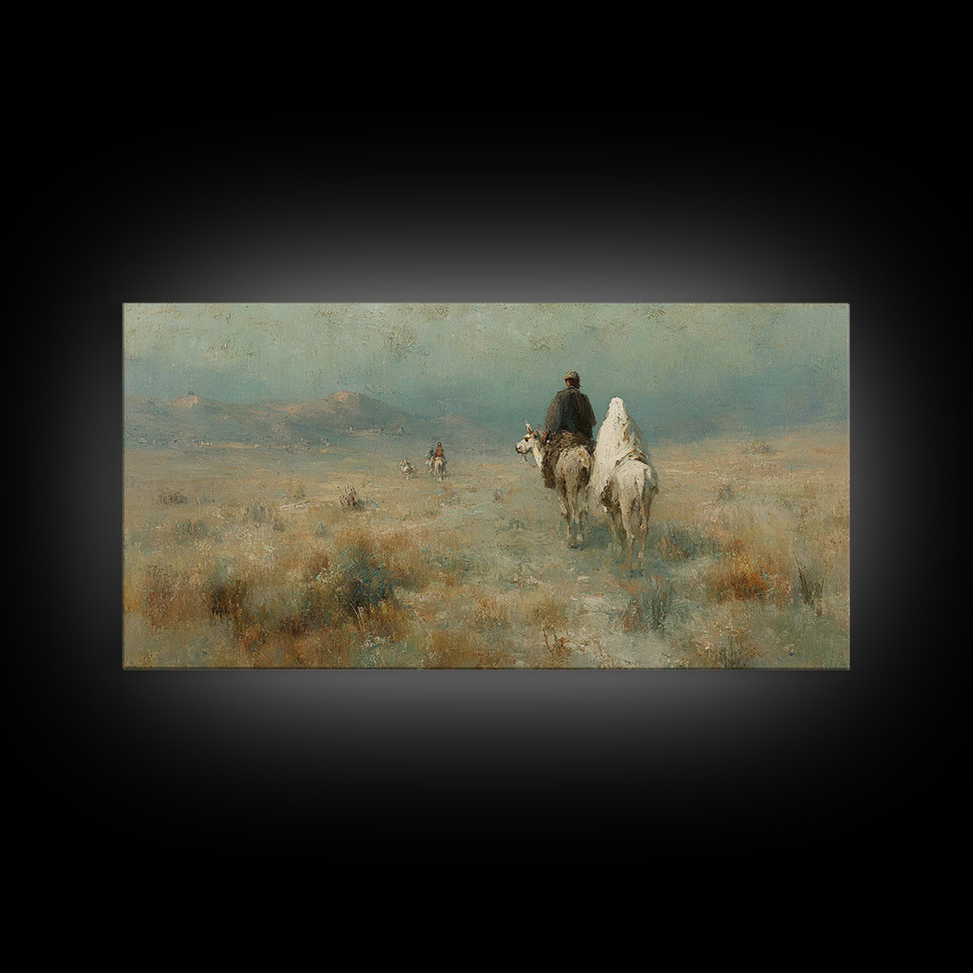 Pilgrims of Light – Framed Canvas Print – Christian Art – Christian Canvas Art – Christmas Art Work – Christian Wall Art – Abstract Christi