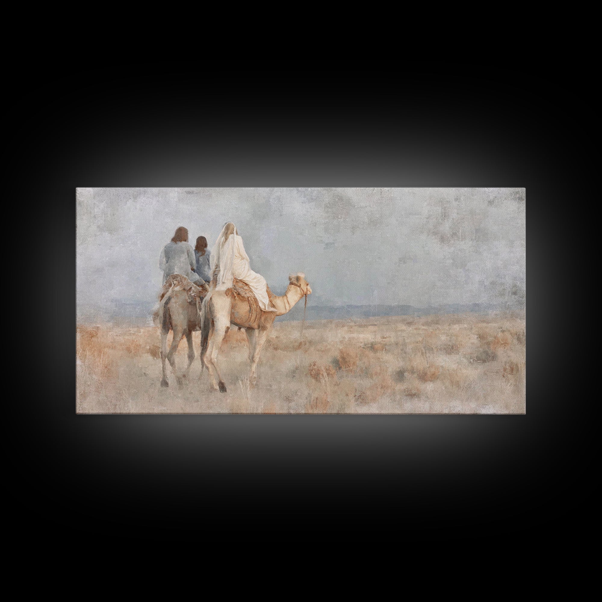 Bethlehem Journey – Framed Canvas Print – Christian Wall Art – Christian Art Canvas – Subtle Christian Art – Christmas Wall Art – Jesus Pai
