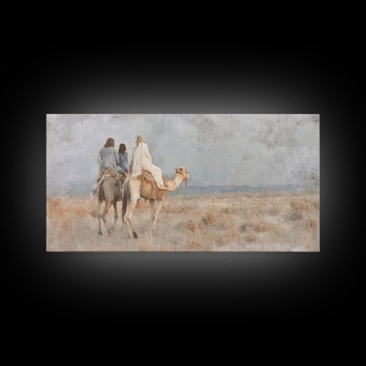 Bethlehem Journey – Framed Canvas Print – Christian Wall Art – Christian Art Canvas – Subtle Christian Art – Christmas Wall Art – Jesus Pai