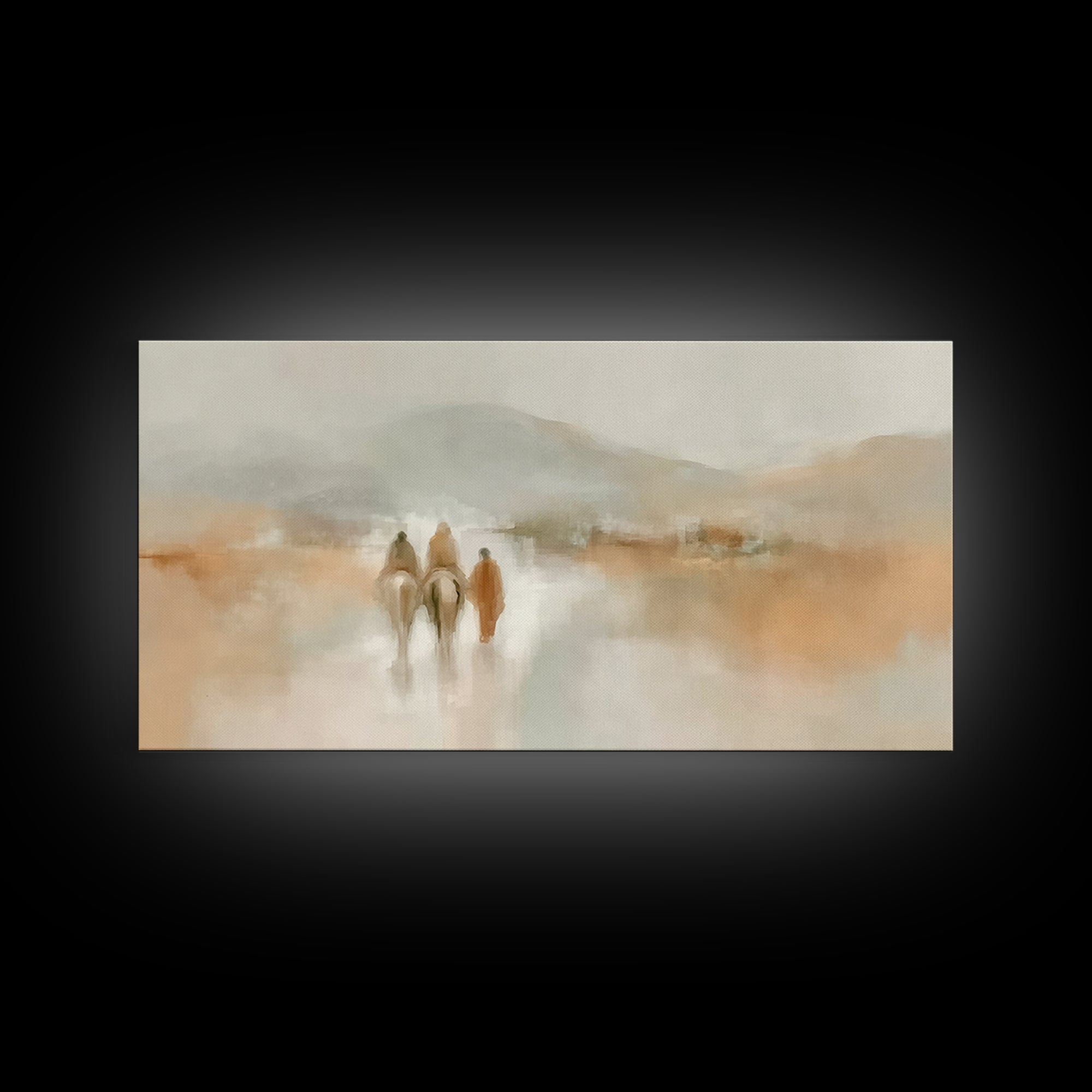 Guiding Pilgrims – Framed Canvas Print – Christian Wall Art – Christian Art Canvas – Christmas Art – Christian Christmas Art – Xmas Art