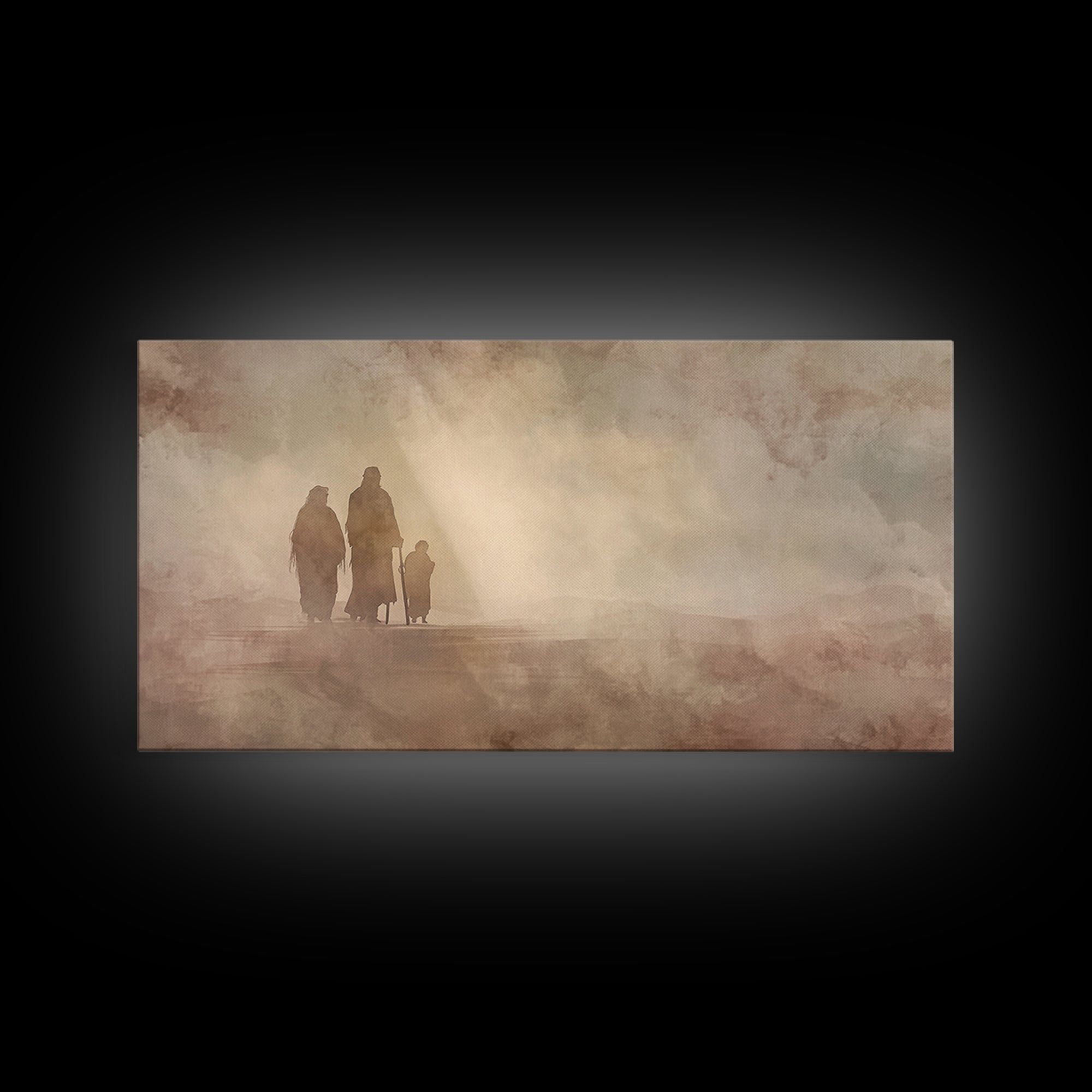 Dawn Refuge – Framed Canvas Print – Christian Wall Art – Christian Art Work – Christmas Art – Christian Decor – Jesus Painting