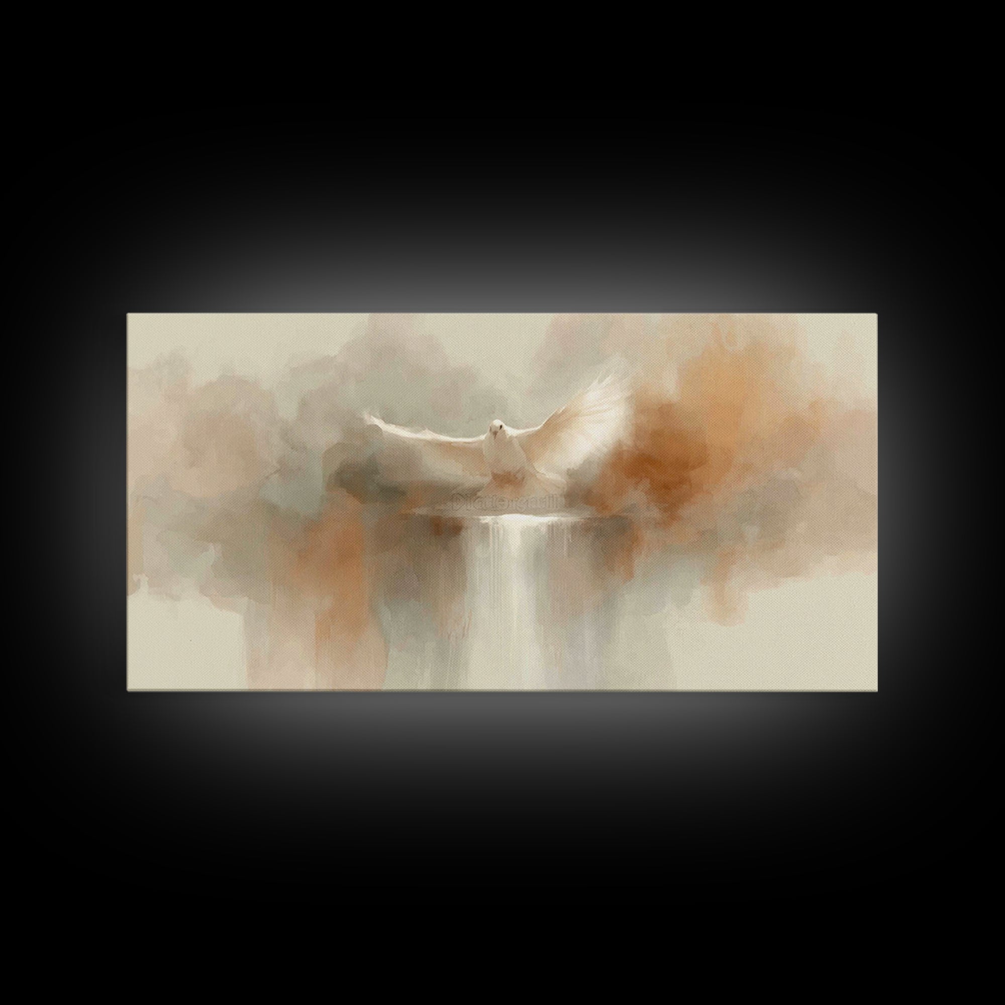 Wings Of Peace – Framed Canvas Print – Christian Wall Art – Christian Art Canvas – Christian Painting – Christmas Art – Christian Decor