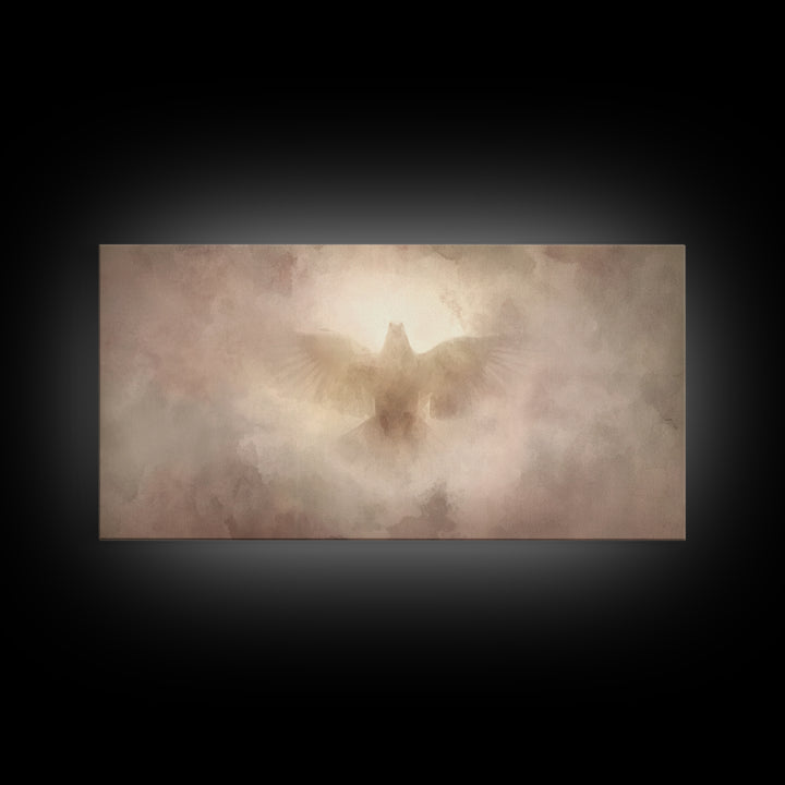 Spirit Of Dawn, Framed Canvas Print, Christian Wall Art, Christian Art Canvas, Christian Painting, Christmas Art, Christian Decor