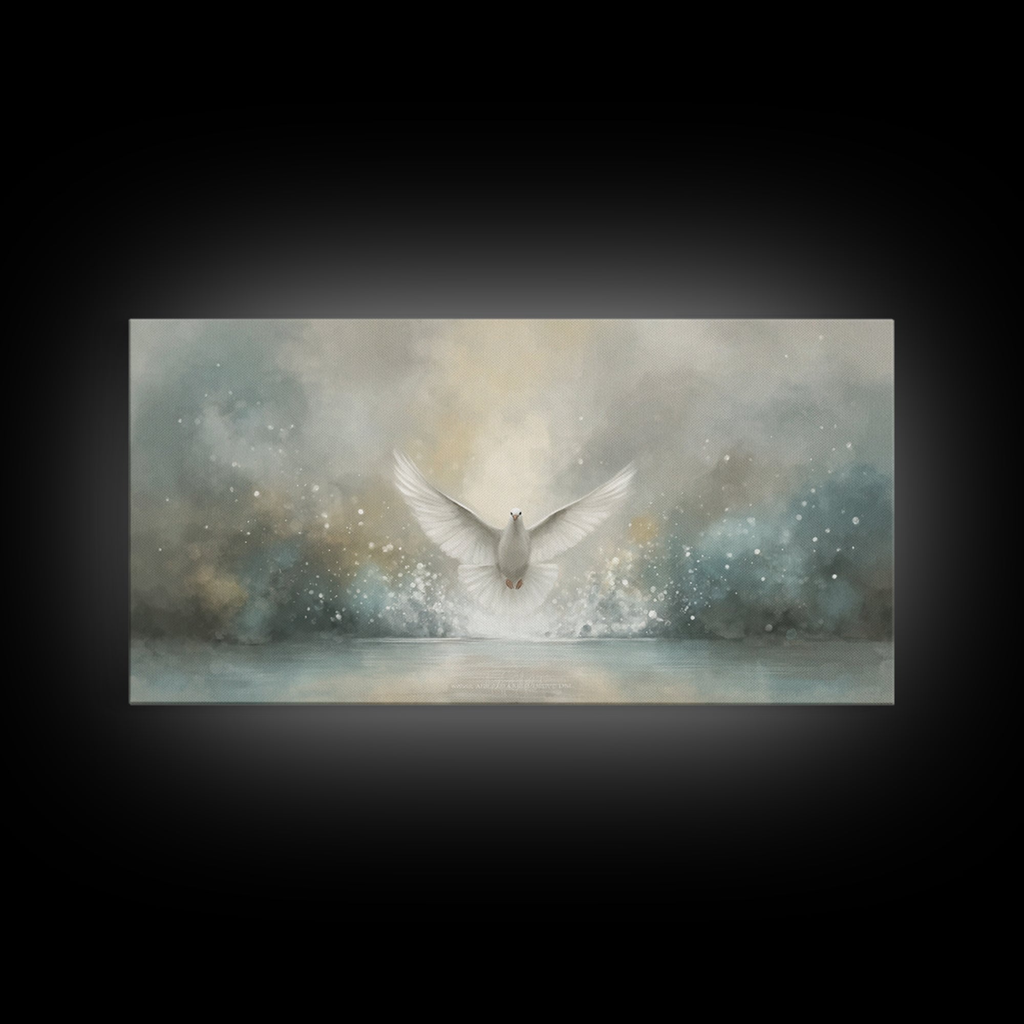 Heavenly Promise – Framed Canvas Print – Christian Art Canvas – Christian Wall Art – Christmas Art – Christian Painting – Christian Decor