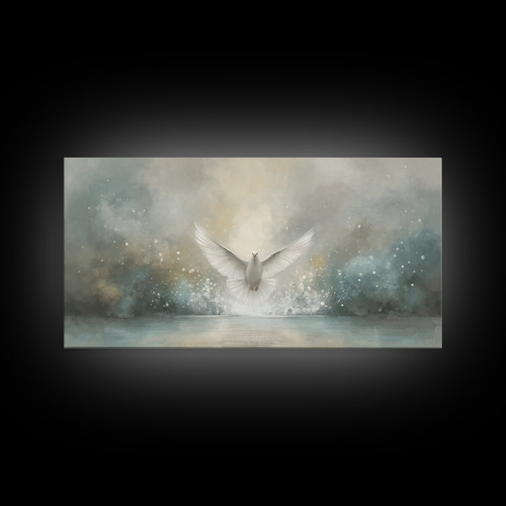 Heavenly Promise – Framed Canvas Print – Christian Art Canvas – Christian Wall Art – Christmas Art – Christian Painting – Christian Decor