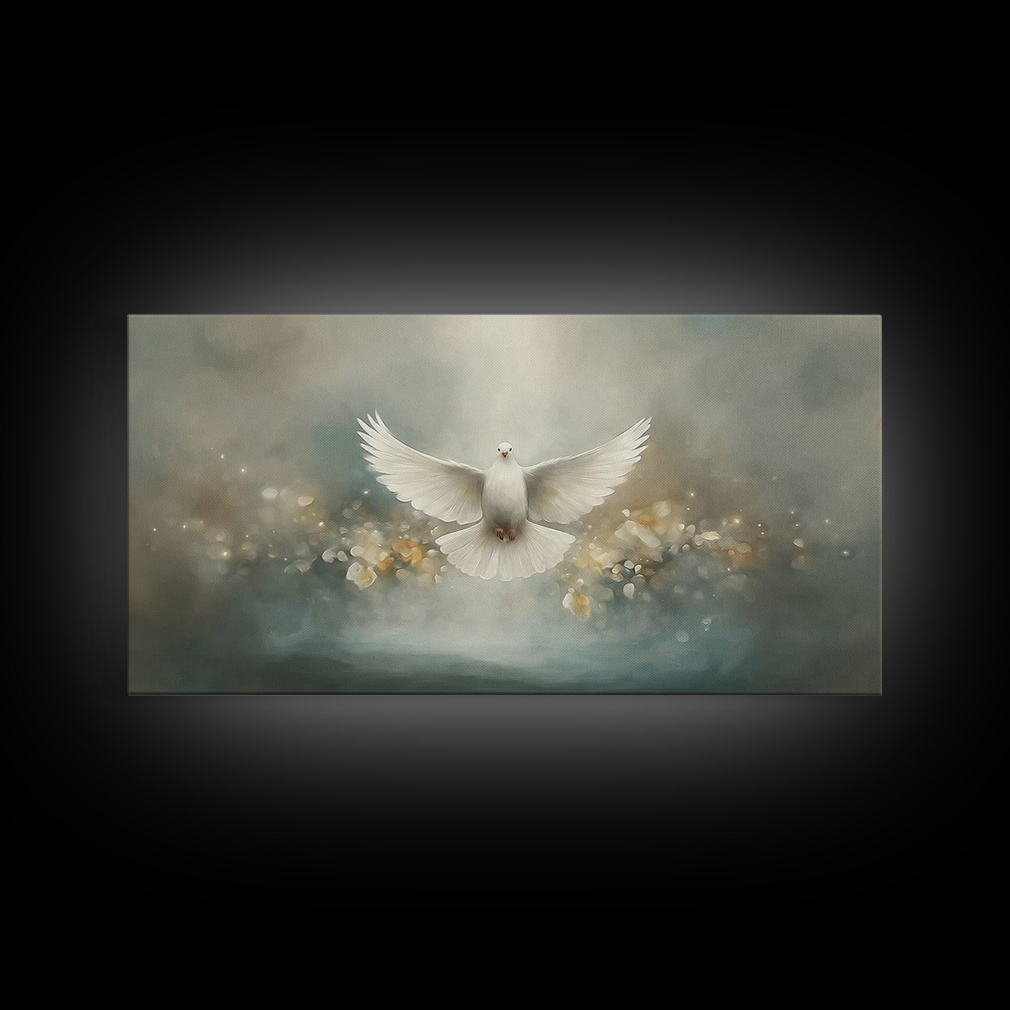 Divine Stillness – Framed Canvas Print – Christian Wall Art – Christian Art Canvas – Christian Painting – Christmas Art – Christian Decor