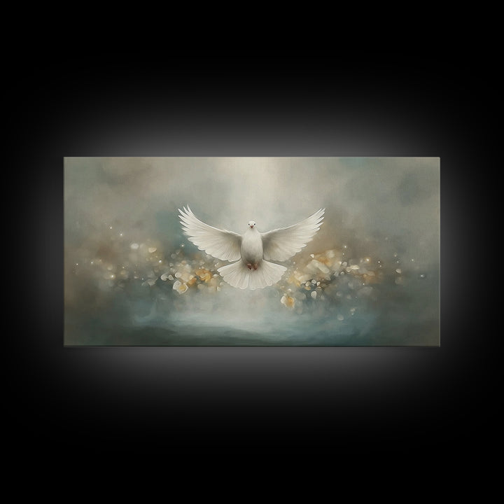 Divine Stillness – Framed Canvas Print – Christian Wall Art – Christian Art Canvas – Christian Painting – Christmas Art – Christian Decor