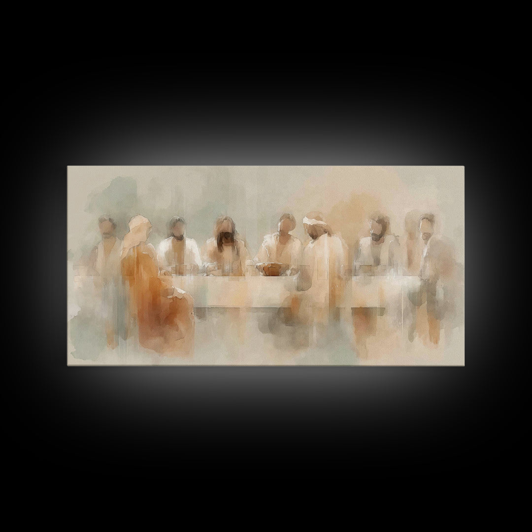 Holy Gathering – Framed Canvas Print – Christian Art Canvas – Christian Wall Art – Abstract Christian Art – Moody Christian Art – Jesus Pai