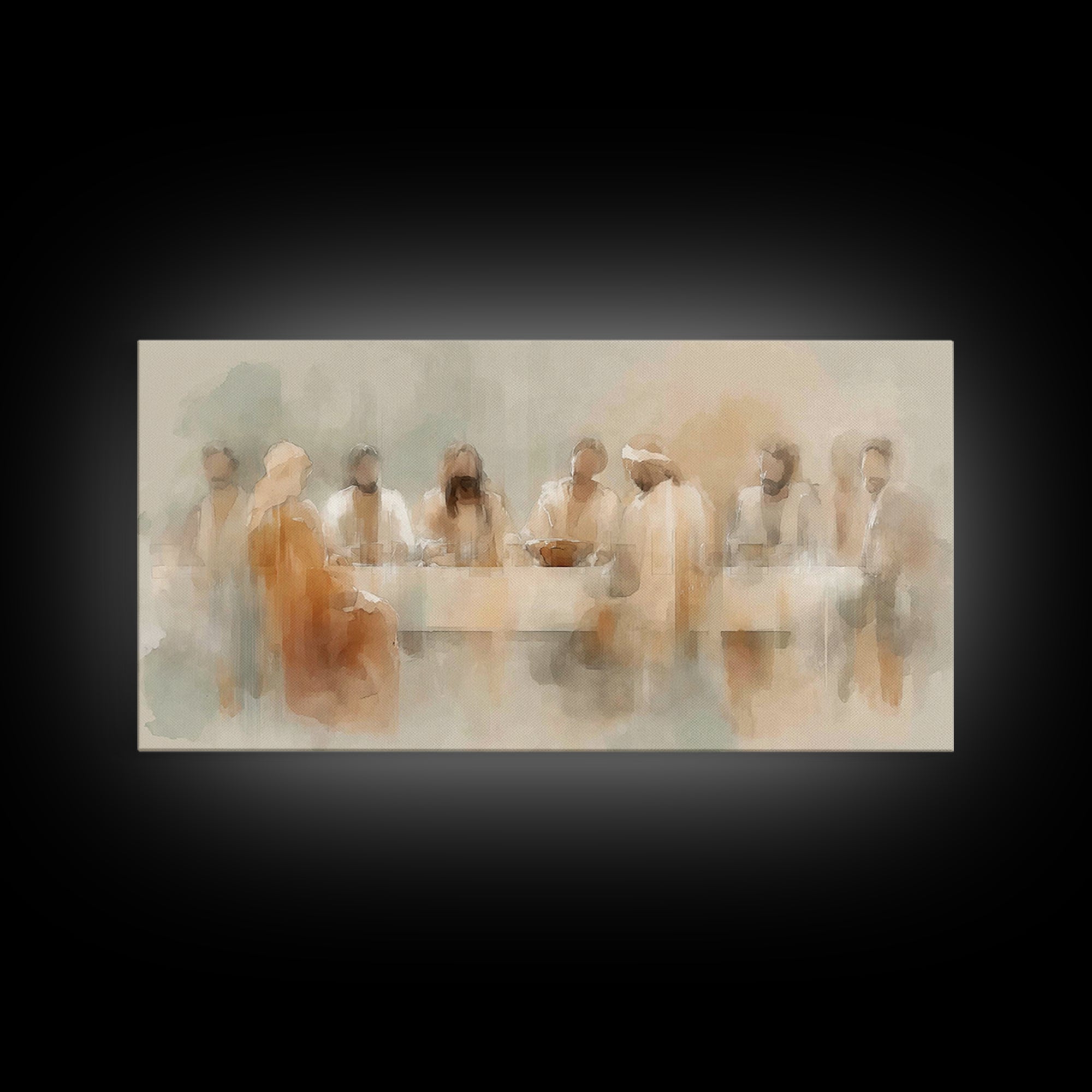 Holy Gathering – Framed Canvas Print – Christian Art Canvas – Christian Wall Art – Abstract Christian Art – Moody Christian Art – Jesus Pai