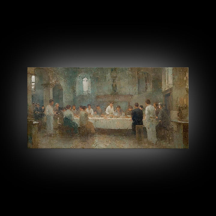 Sanctuary Feast Echo | Framed Canvas Print | Christian Wall Art | Jesus Canvas Art | Christian Art Print | Christmas Art | Christian Decor