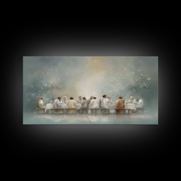 Blessed Table Dawn | Framed Canvas Print | Christian Wall Art | Jesus Painting Canvas | Christian Art Print | Christmas Art | Christian Dec